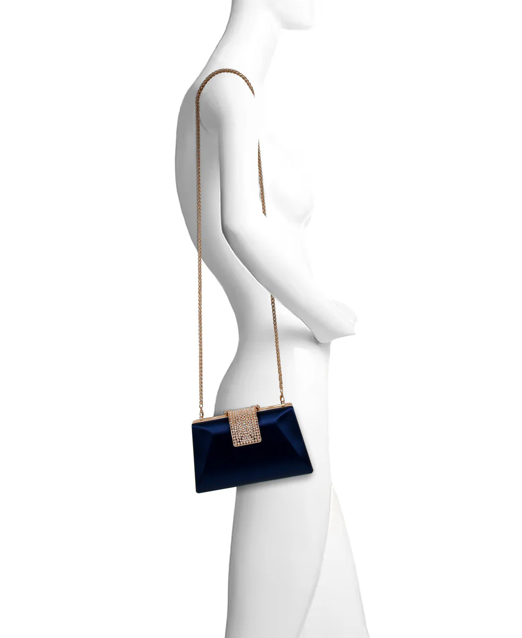 Amira Satin Faceted Trapezoid Minaudiere - Image 5