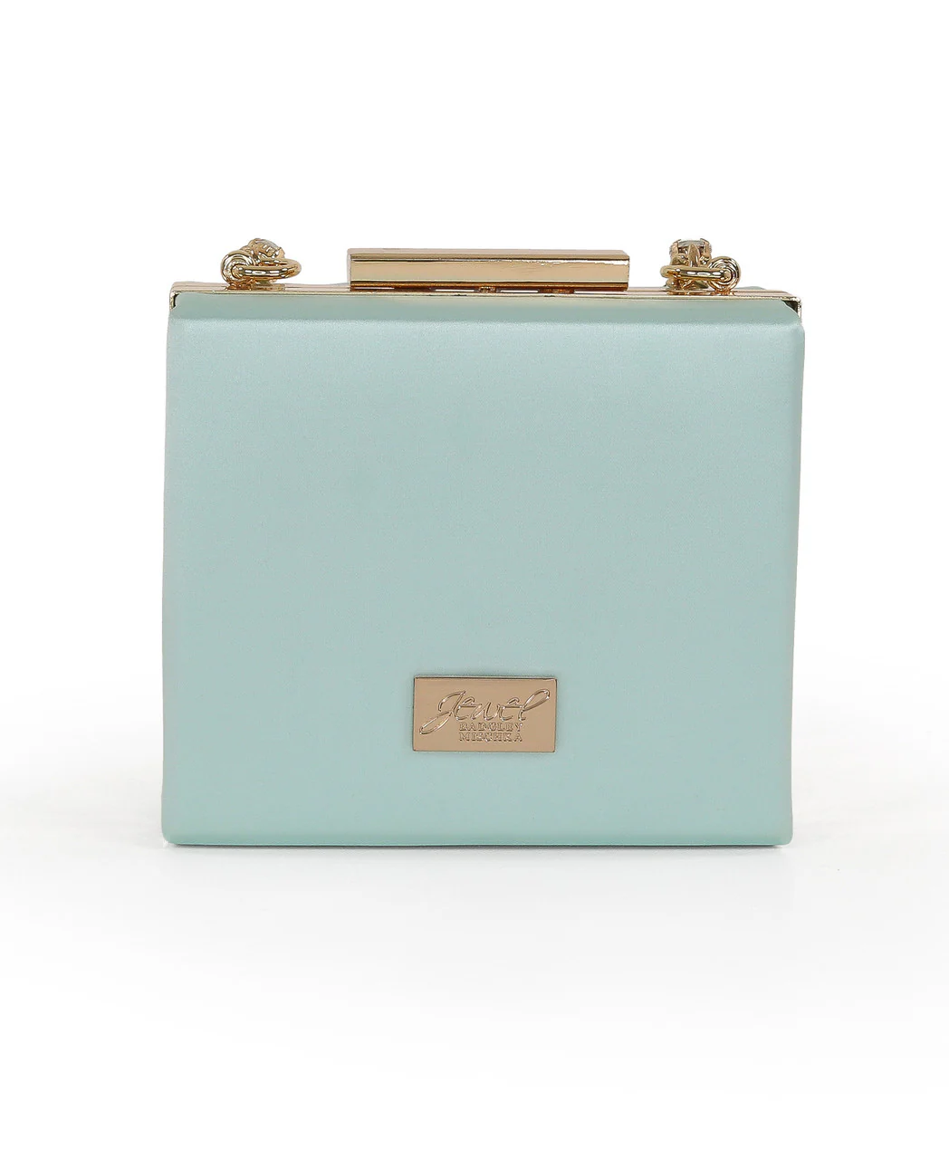 Billie Mini Box Clutch with Rhinestone Wristlet - Image 6