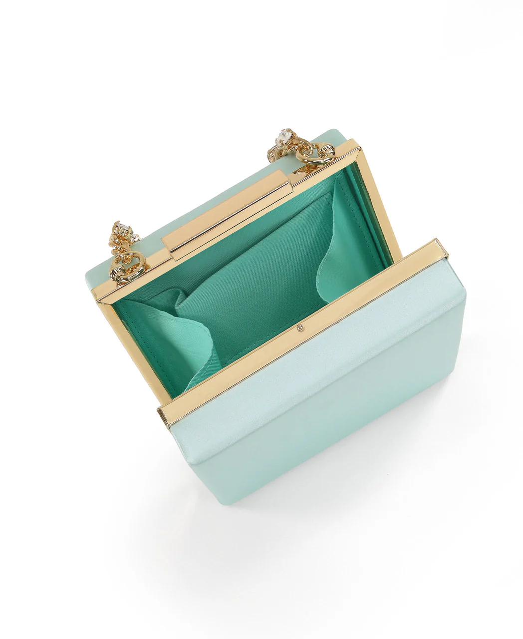 Billie Mini Box Clutch with Rhinestone Wristlet - Image 8