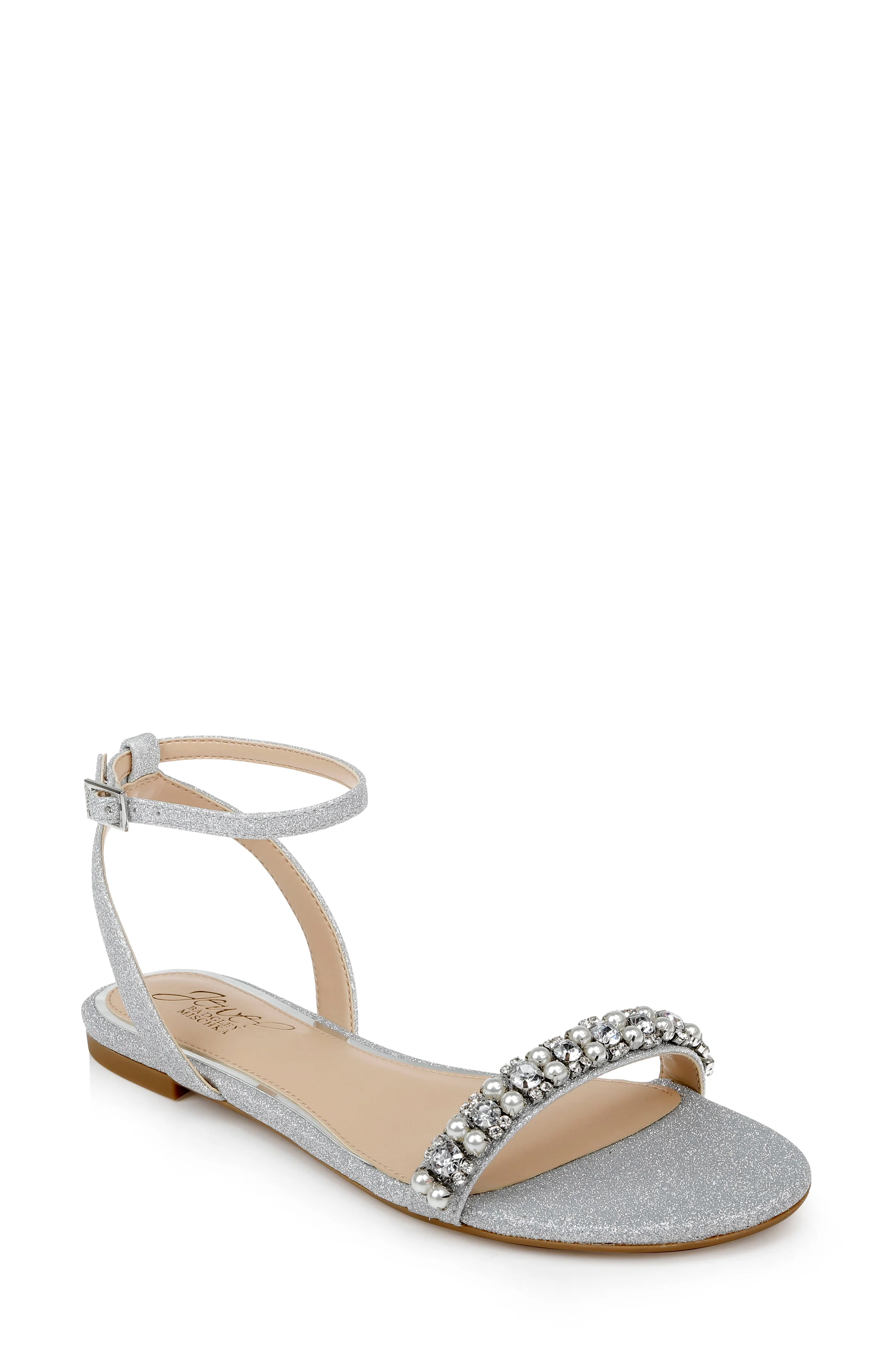Daria Pearl and Crystal Flat Sandals - Image 28