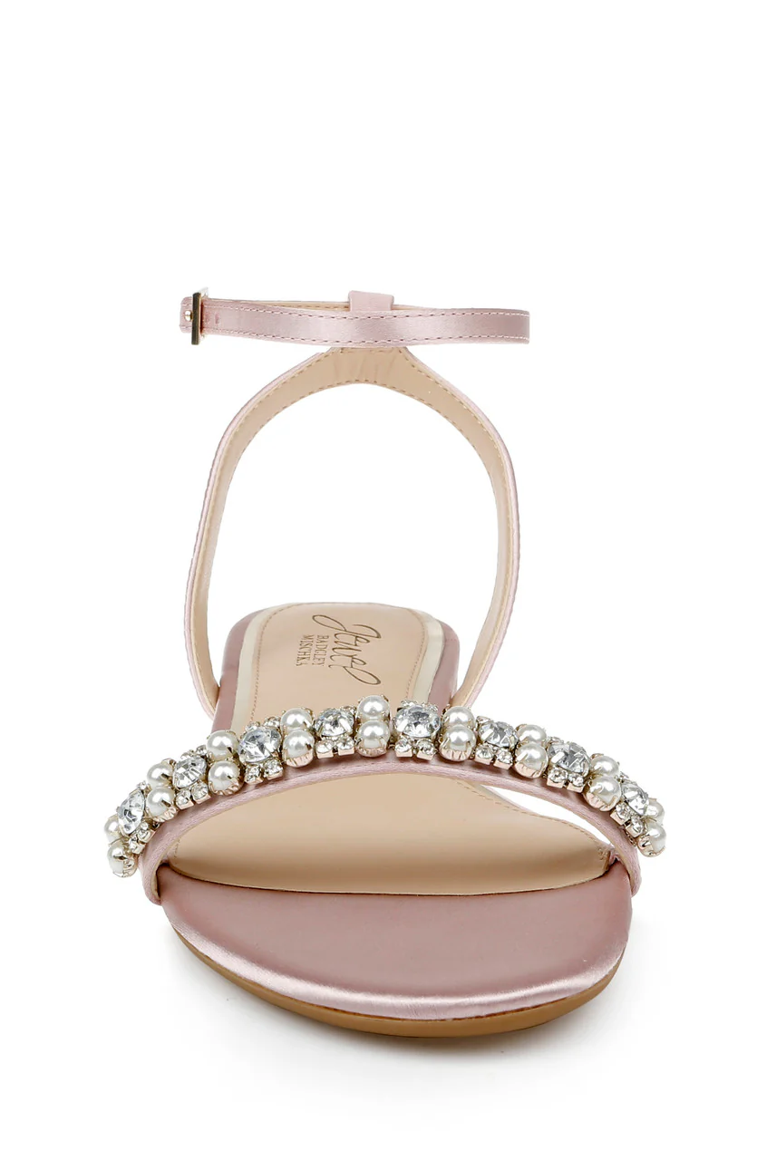 Daria Pearl and Crystal Flat Sandals - Image 4
