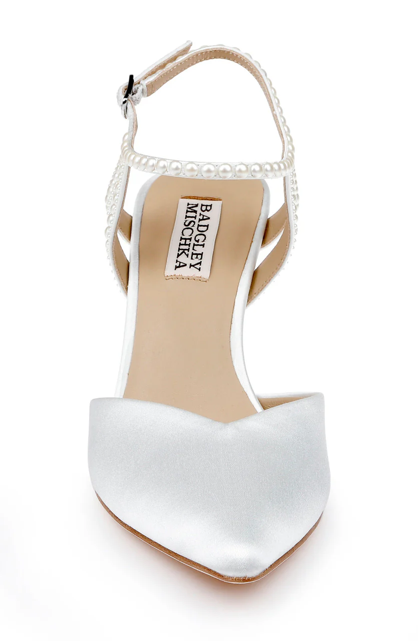 Destinee Pointed Toe Satin Pumps - Image 10
