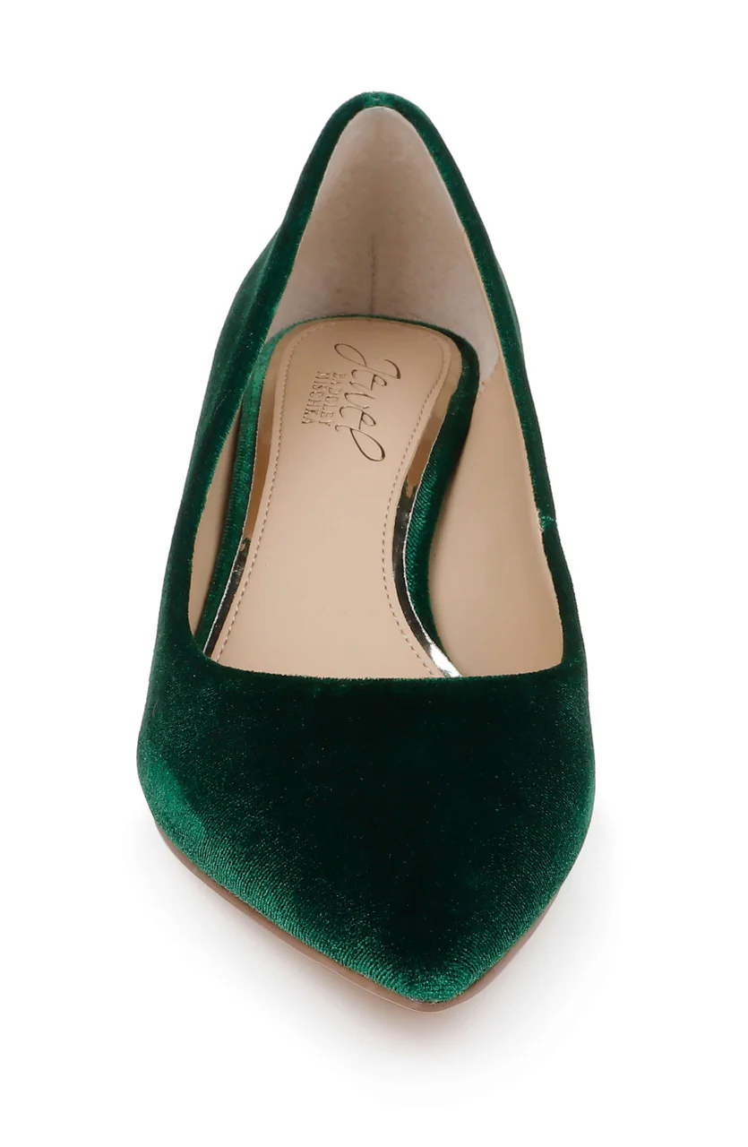 Enola Velvet Kitten Heel Pumps - Image 13