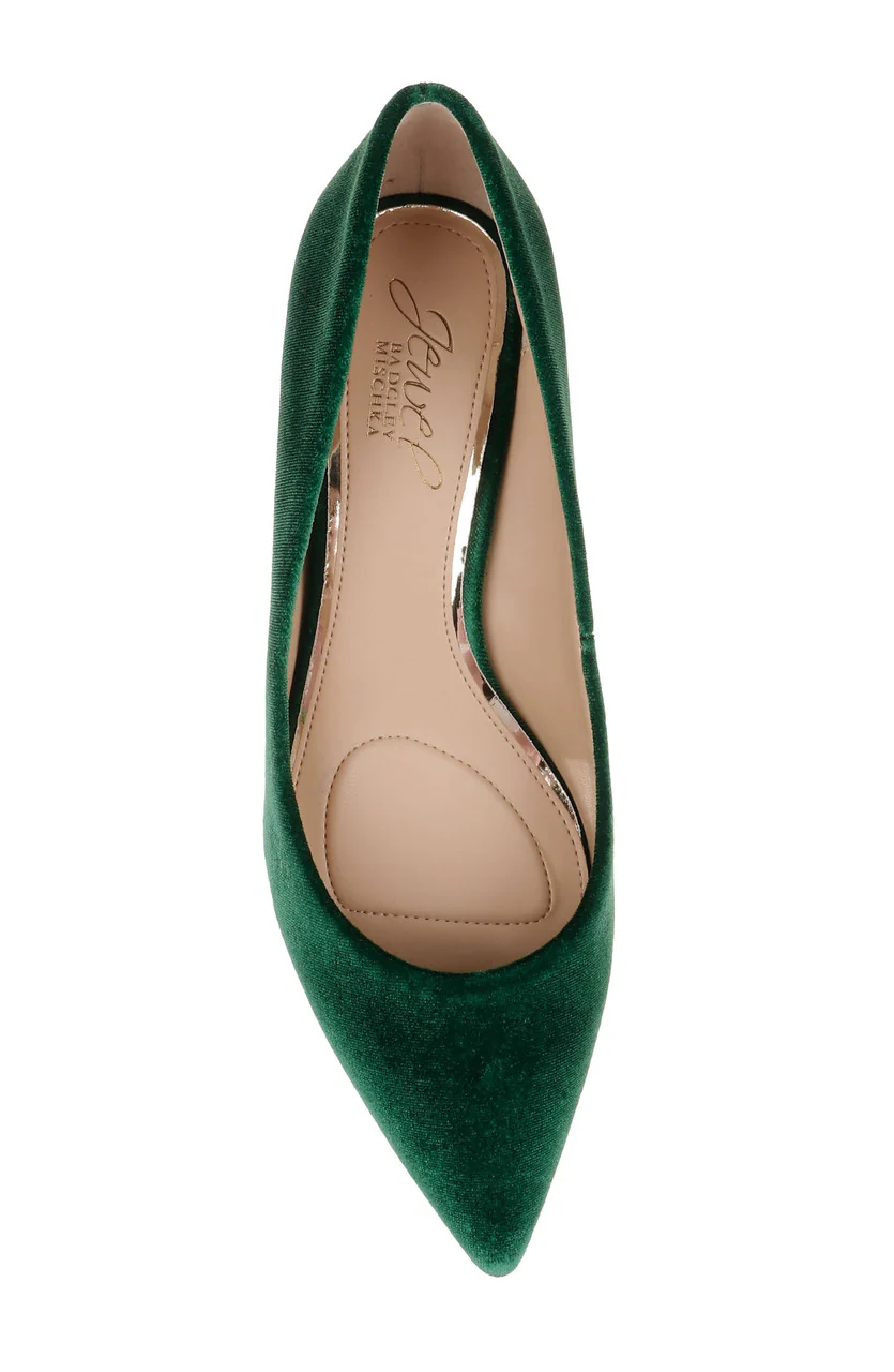 Enola Velvet Kitten Heel Pumps - Image 15