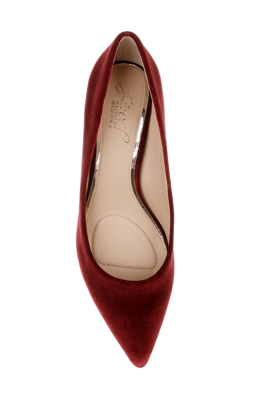 Enola Velvet Kitten Heel Pumps - Image 16