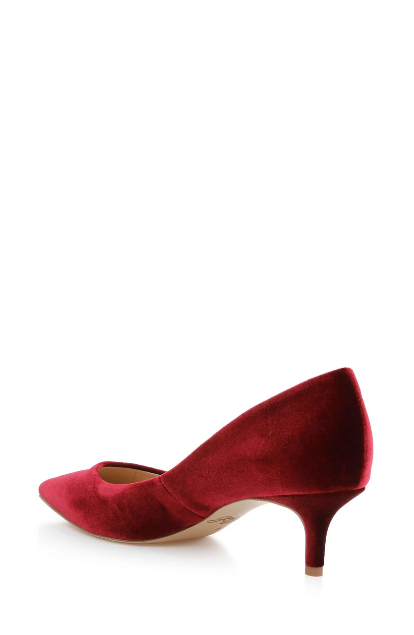 Enola Velvet Kitten Heel Pumps - Image 25