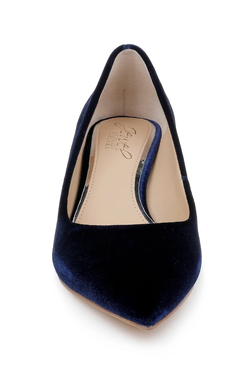 Enola Velvet Kitten Heel Pumps - Image 4