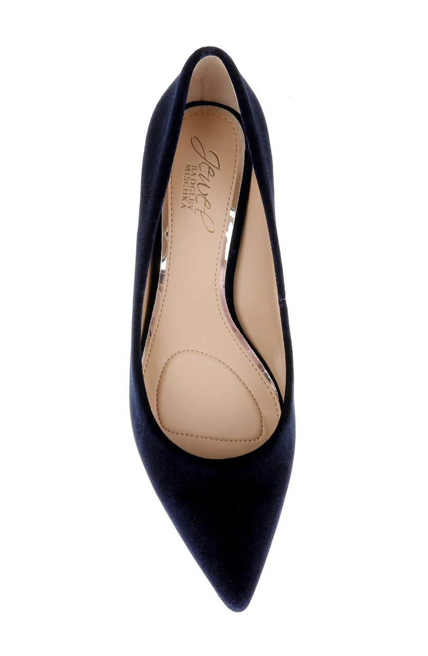 Enola Velvet Kitten Heel Pumps - Image 51