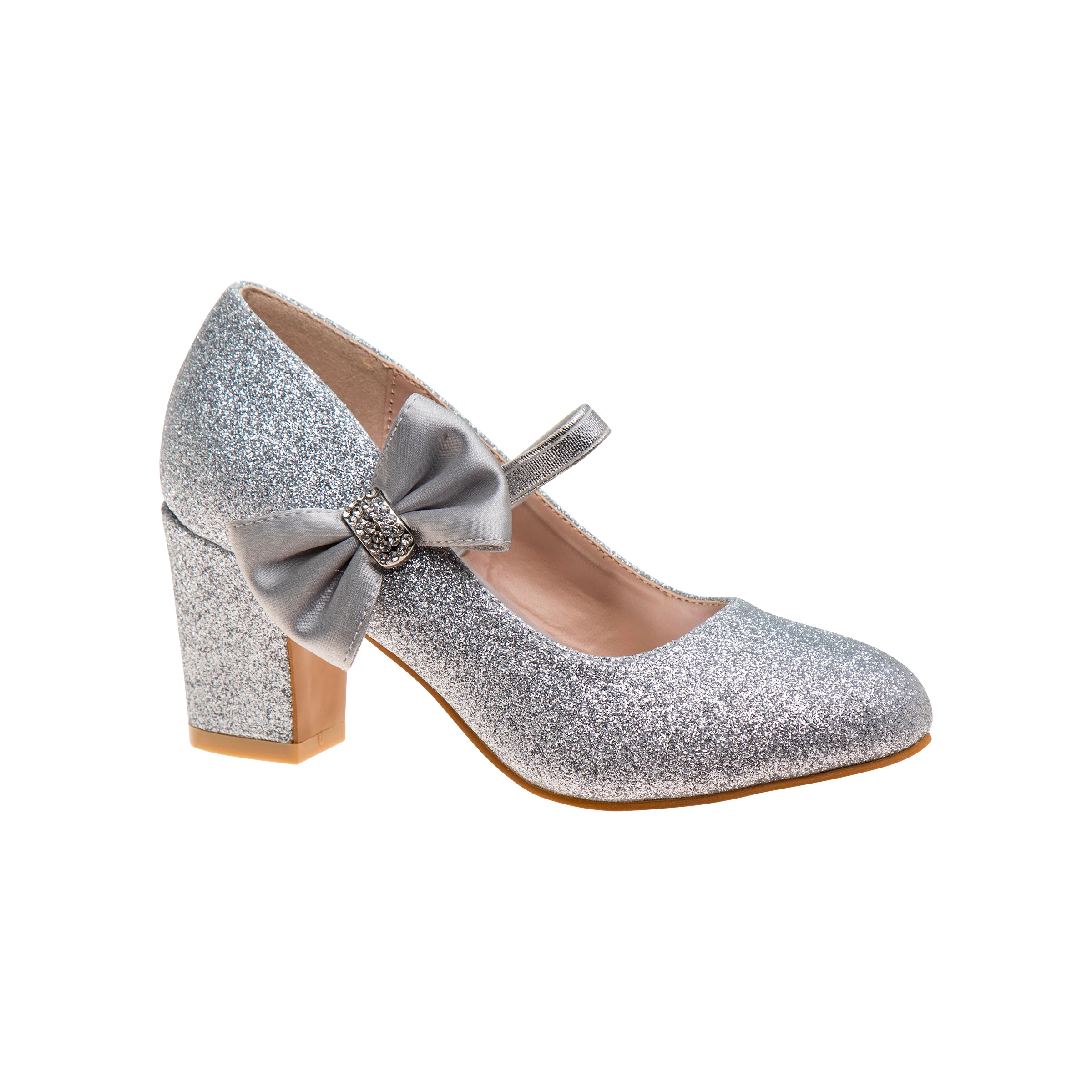 Girls' Glitter Block Heel Dress Shoes - Image 23