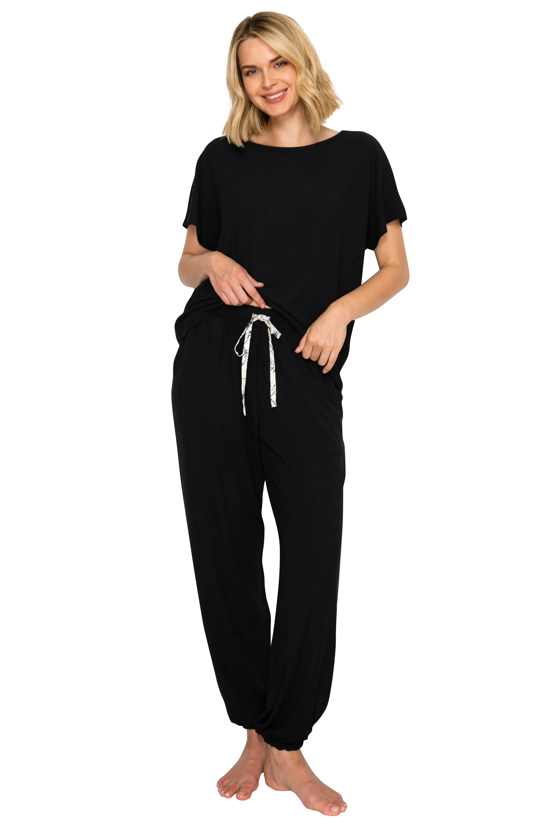 Luxe Rib Modal Blend Dolman Sleeve Jogger Set - Image 15