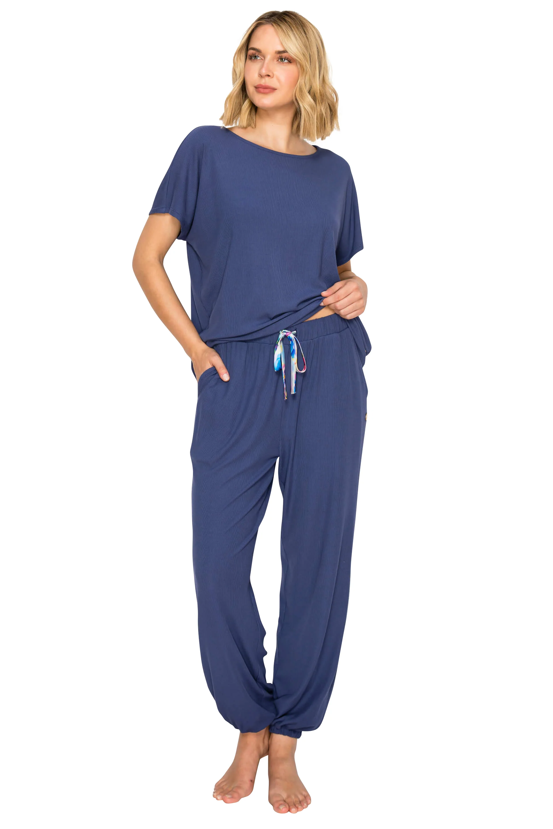Luxe Rib Modal Blend Dolman Sleeve Jogger Set - Image 18