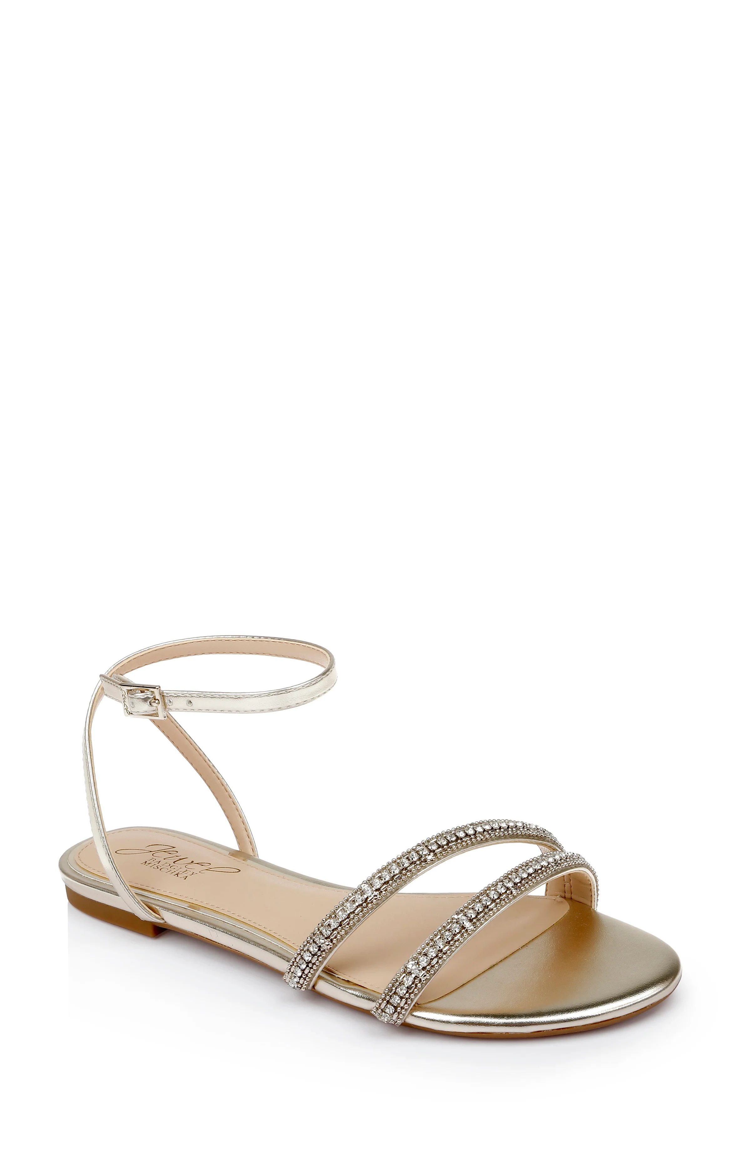 Roslyn Metallic Flat Sandal with Crystals - Image 24