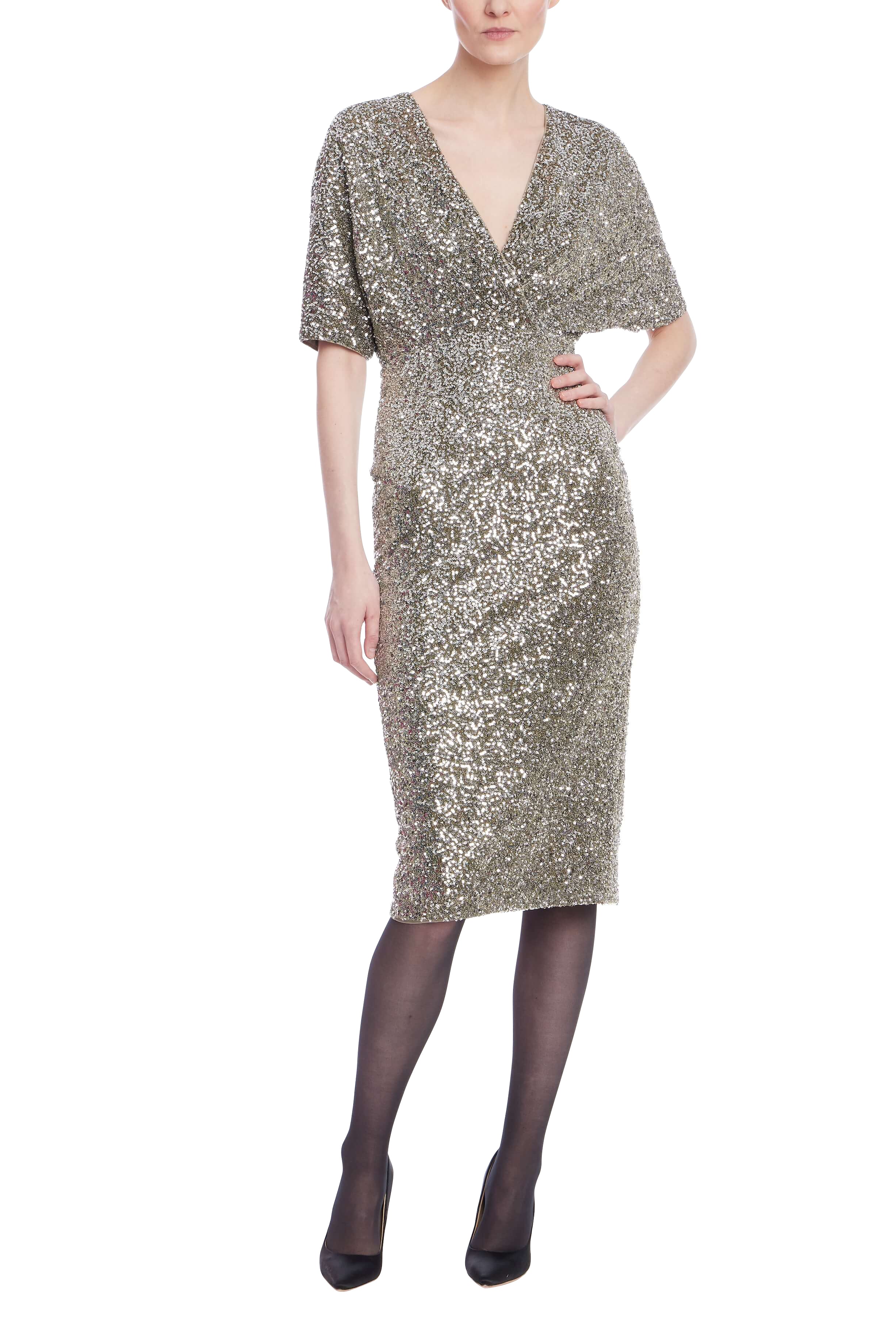 Short Sleeve Sequin Cocktail Dress - Image 5