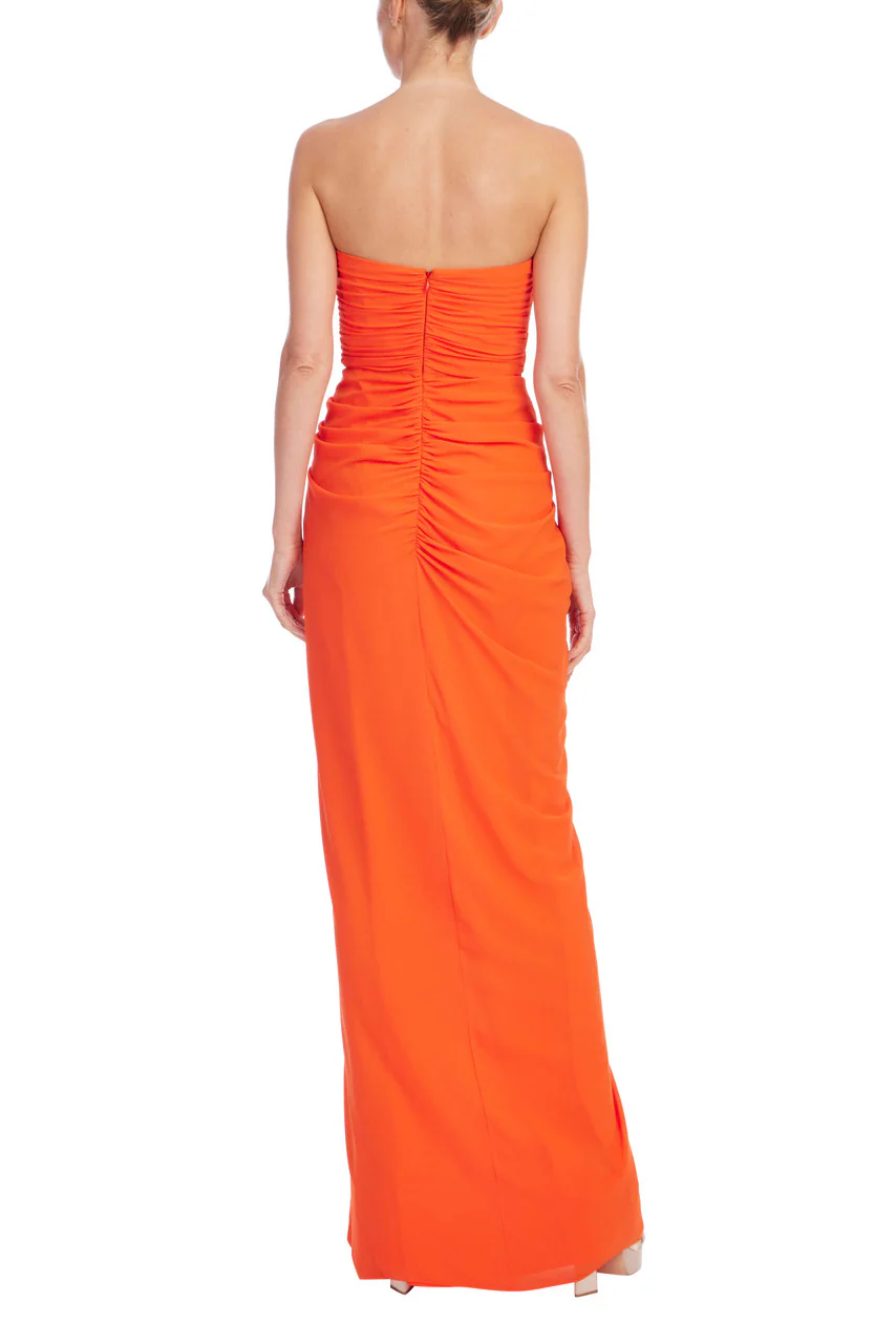 Strapless Pleated Ruffle Gown - Image 5